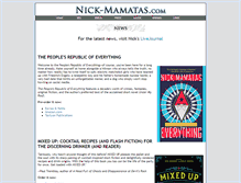 Tablet Screenshot of nick-mamatas.com